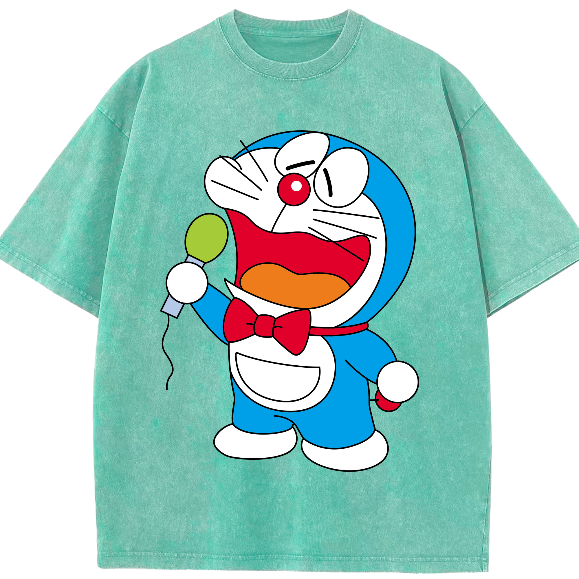 （画像用） ドラえもん Doraemon 綿100% ヴィンテージ風 半袖Tシャツ（フロントプリント）